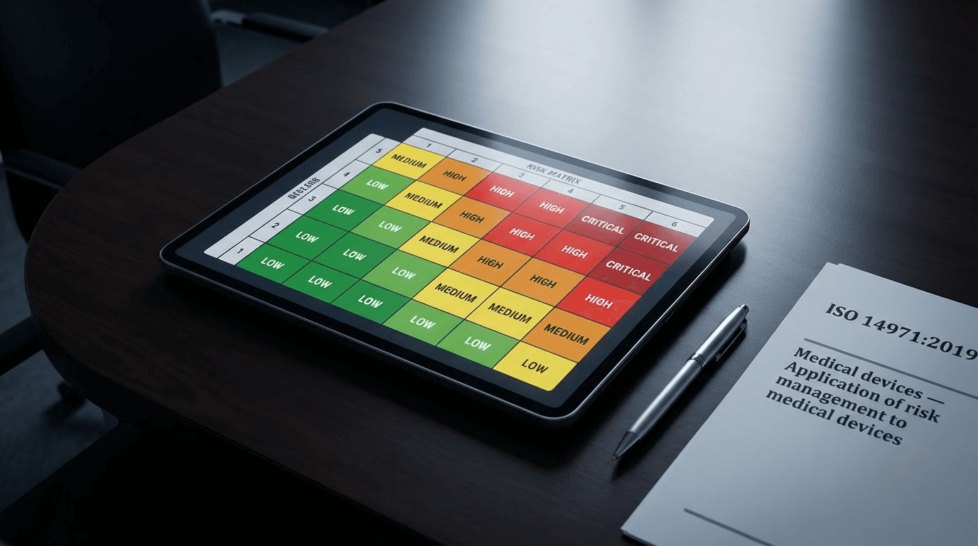 ISO 14971 risk matrix heat map medical device risk management